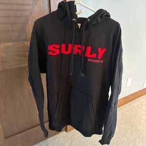 Vintage Surly Brewing Black Hoodie Sweatshirt